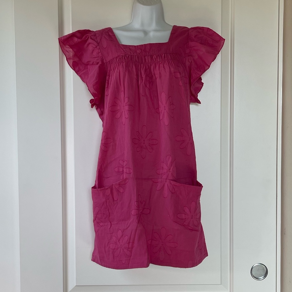 Sofia by ViX Pink Flower Cotton Cover Up Dress | M
